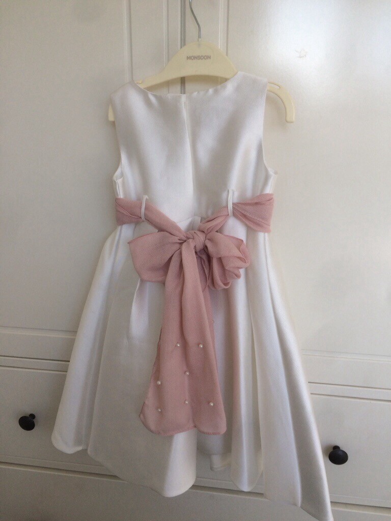 monsoon ivory flower girl dress